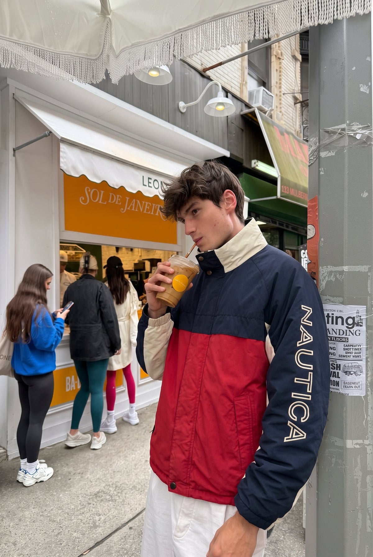 2000 Vintage Nautica Colorblock Impermeable Spellout Jacket (L/XL)