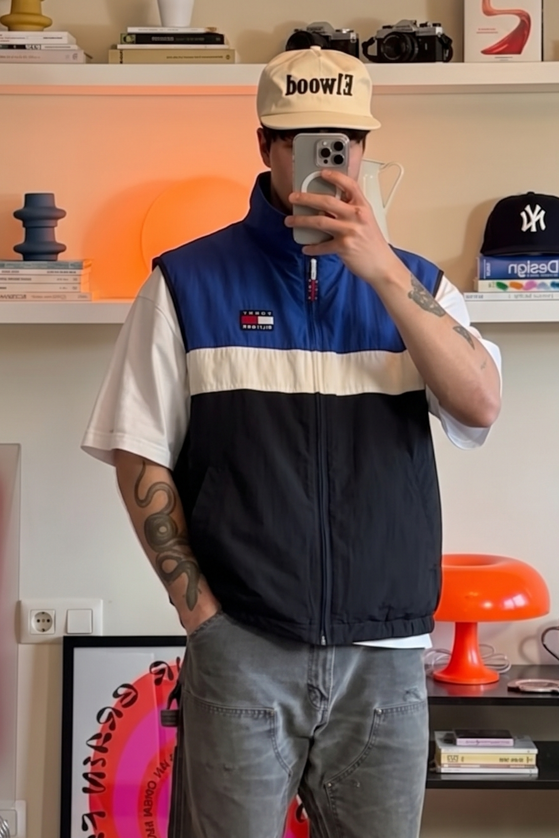 1990 Vintage Tommy Hilfiger Reversible Fleece Vest (S/M)