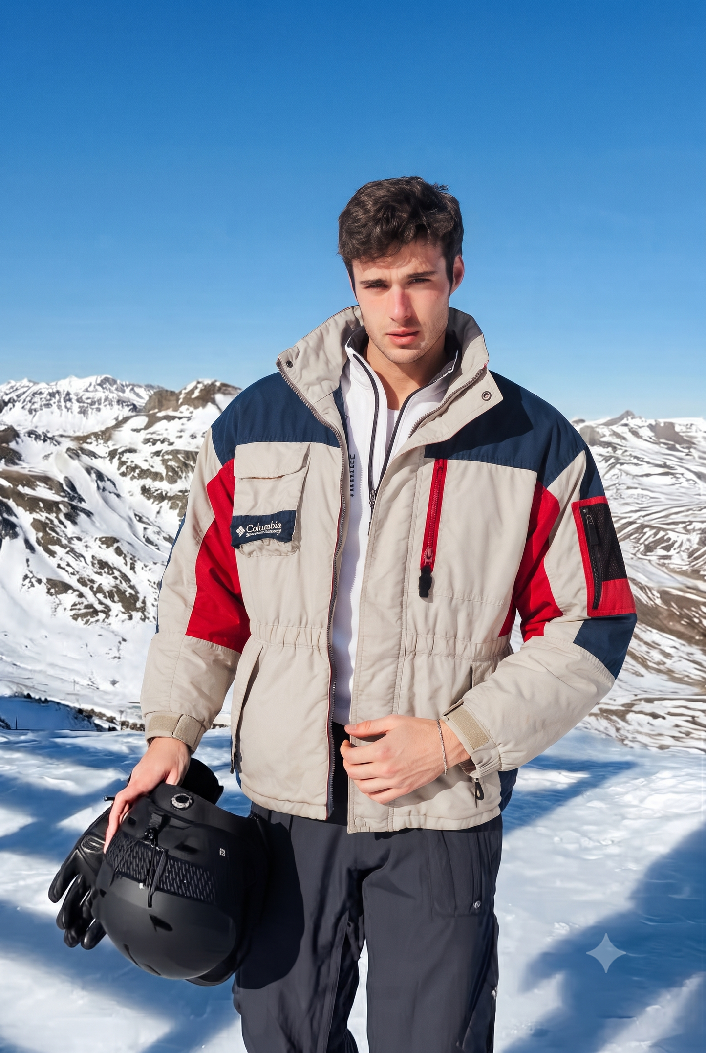2000 Vintage Columbia Colorblock Padded Jacket (S/M)