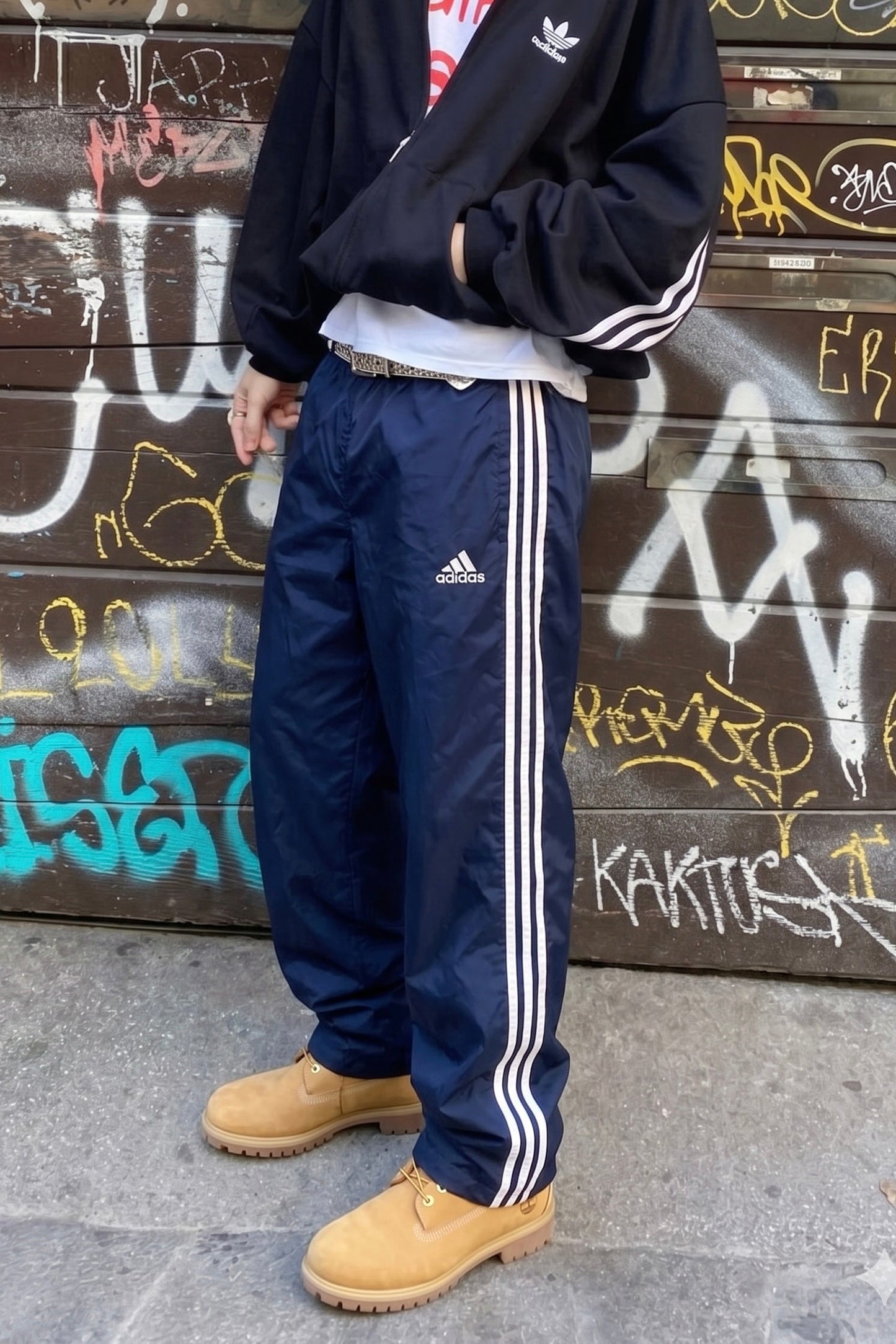 2000s Vintage Adidas Navy Track Pant (S/M)