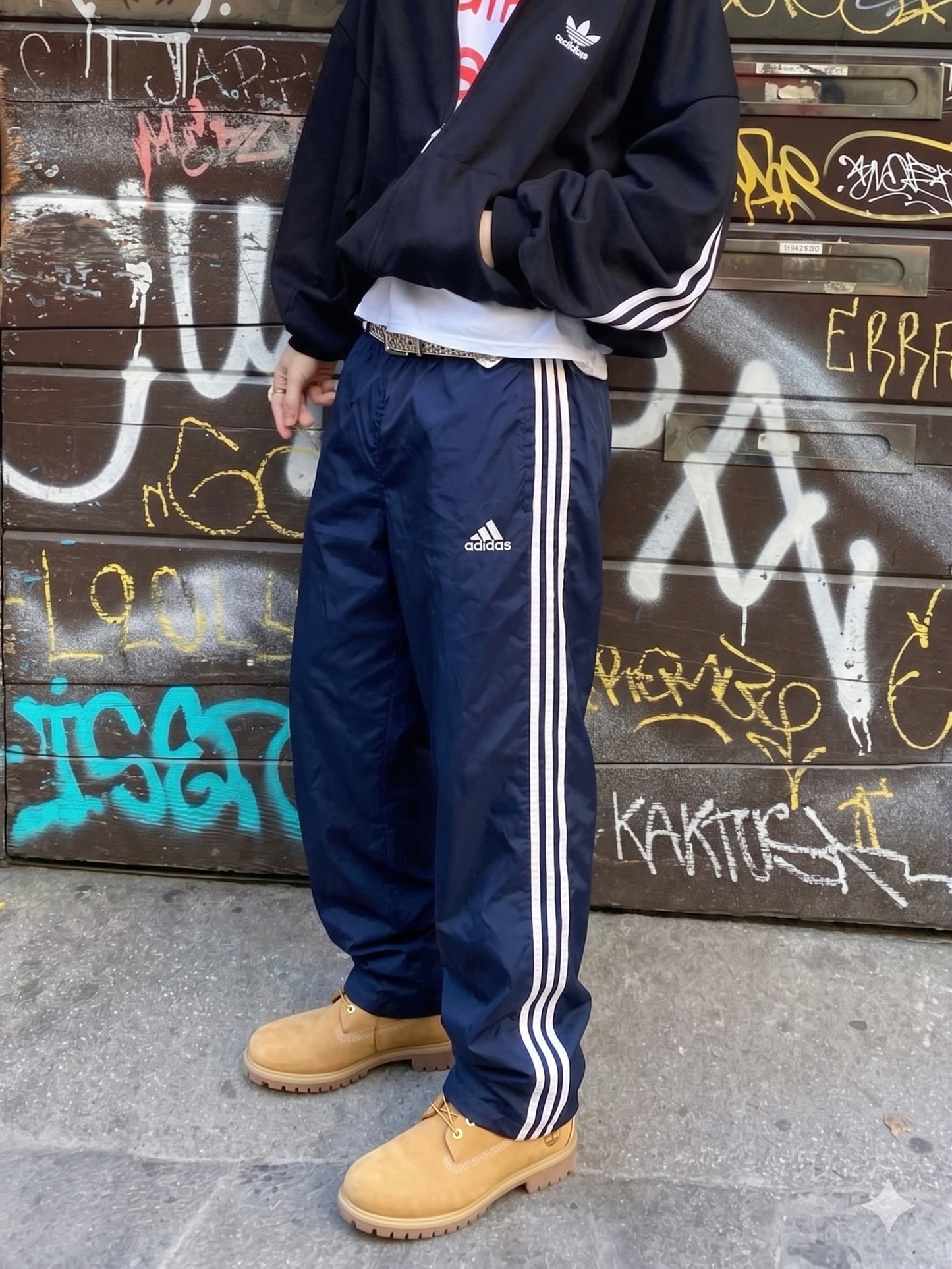 2000s Vintage Adidas Navy Track Pant  (S/M)