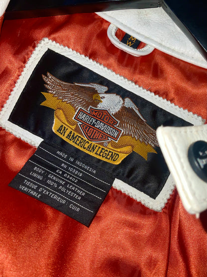 2000 Vintage Harley Davidson Leather Boxy Jacket (S/M)