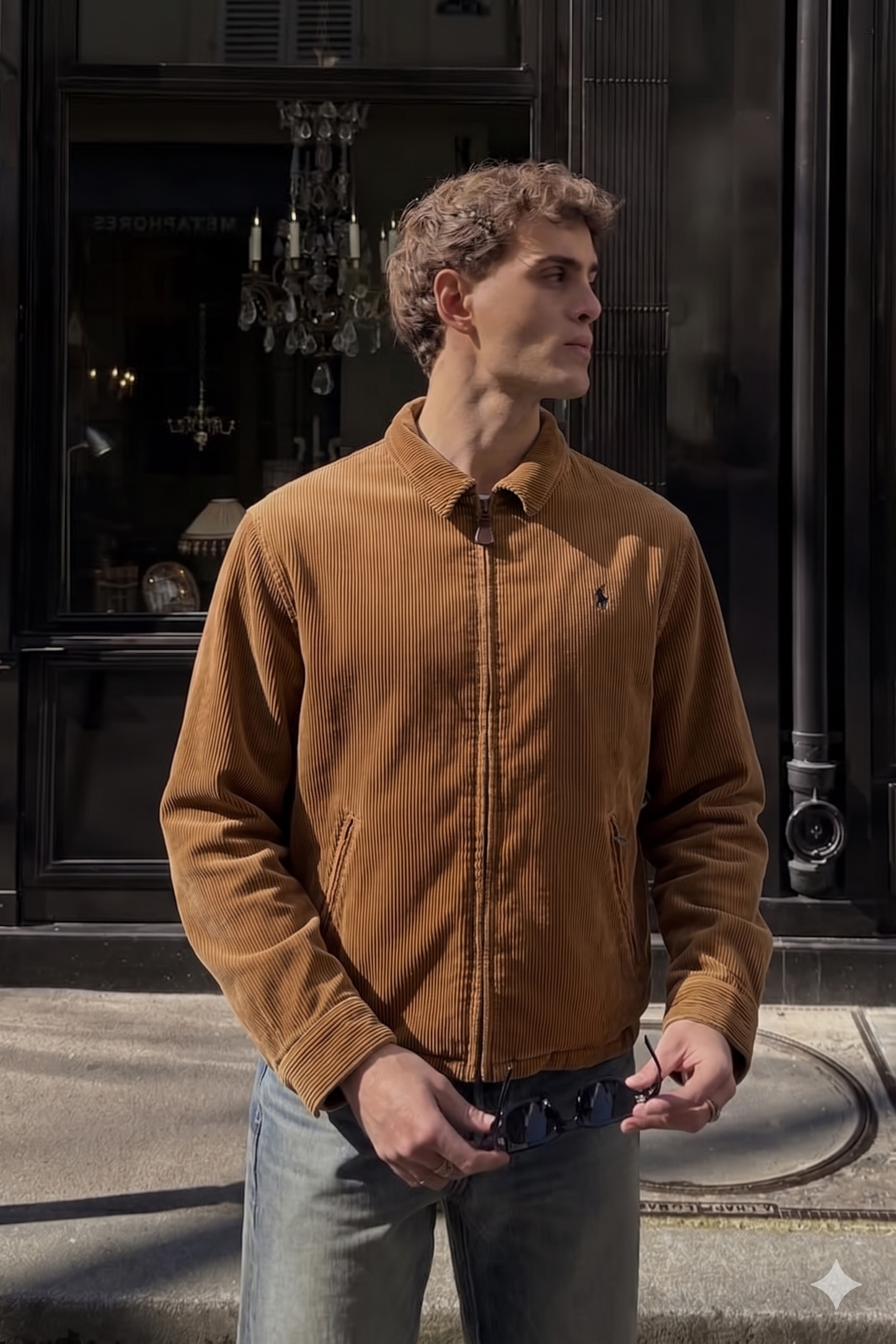 2000 Vintage Polo Ralph Lauren Corduroy Harrington Jacket (M/L)