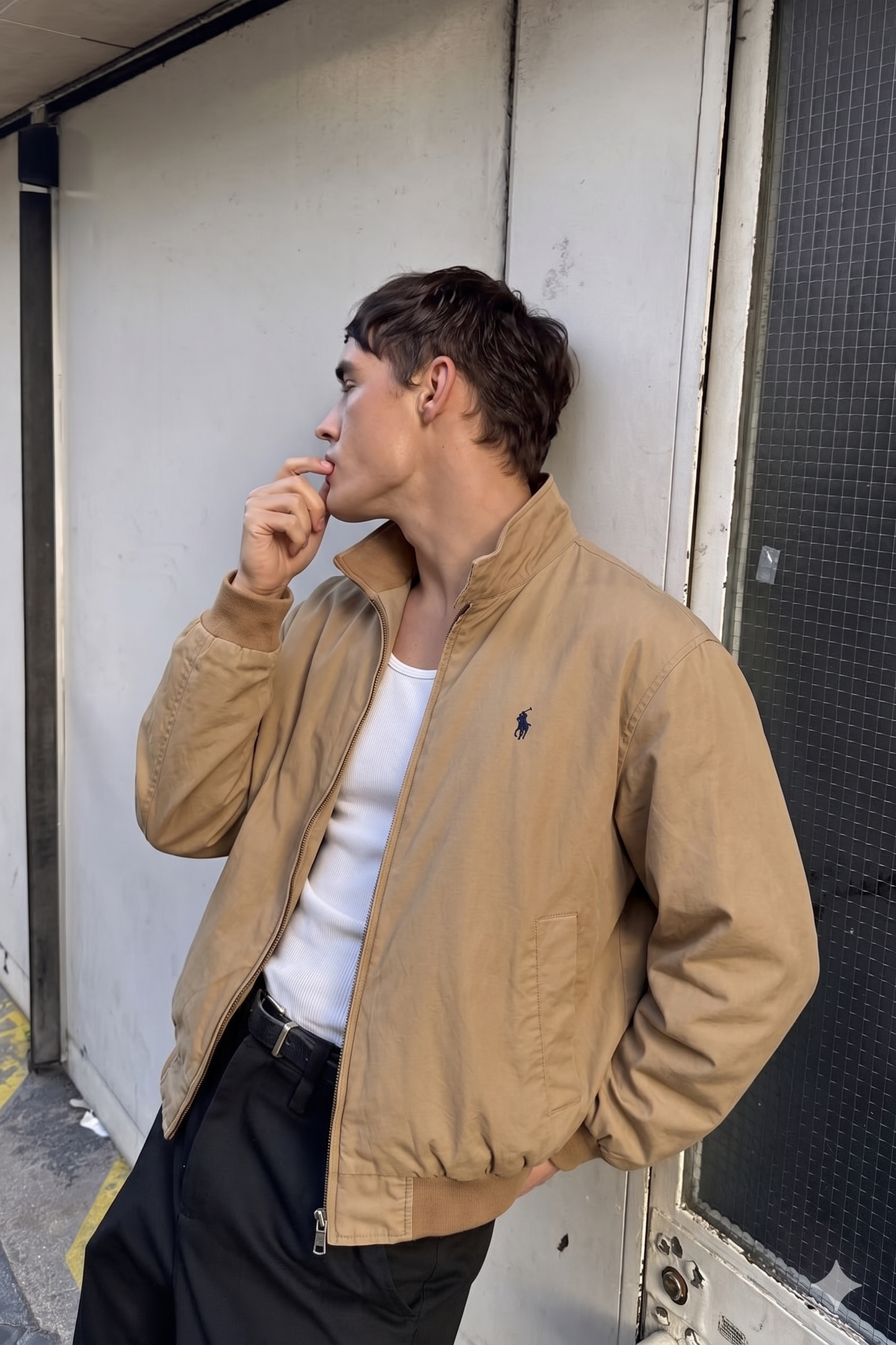 2000 Vintage Polo Ralph Lauren Khahki Harrington (M/L)