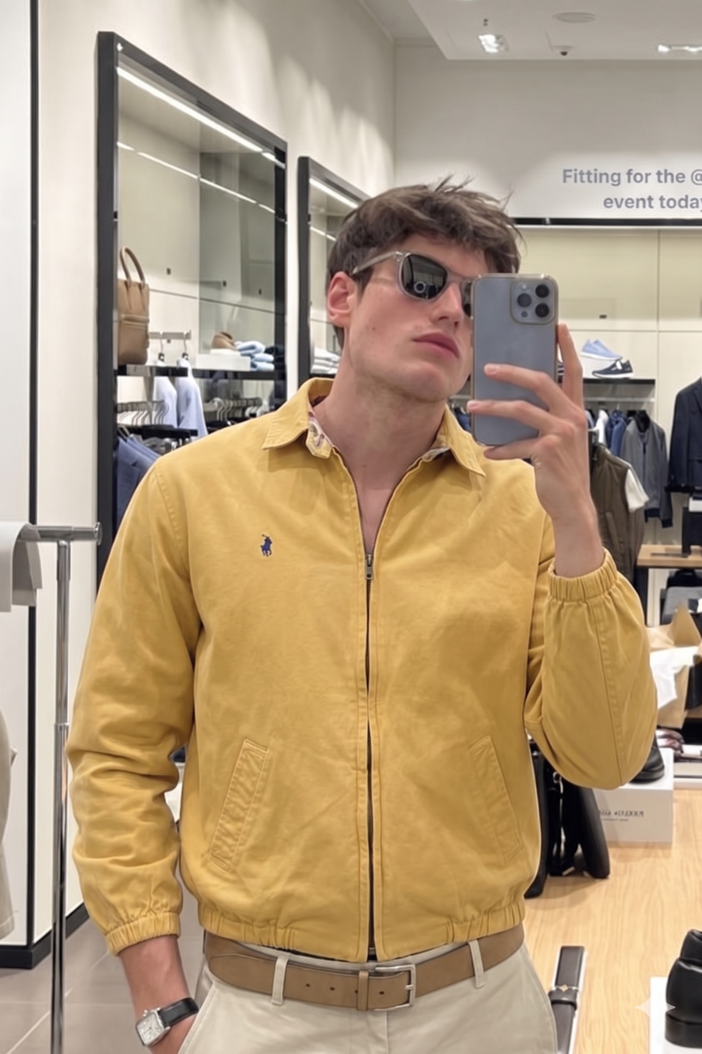 2000 Vintage Polo Ralph Lauren Butter Yellow Harrington (M)