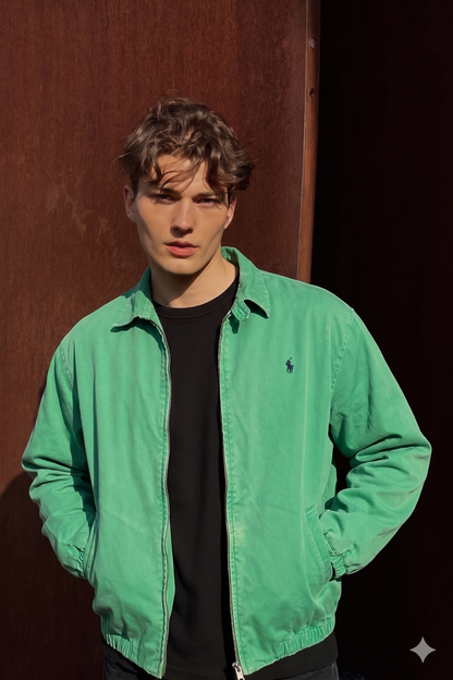 1990 Vintage Polo Ralph Lauren Kelly/Apple Green Harrington (M)
