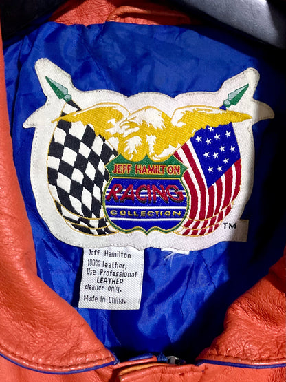 2001 Vintage Jeff Hamilton Nascar Tide Leather Racing Jacket (M/L)