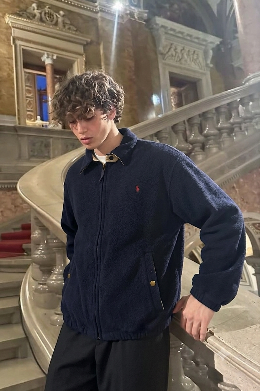 2000 Vintage Polo Ralph Lauren Fleece Harrington (M/L)