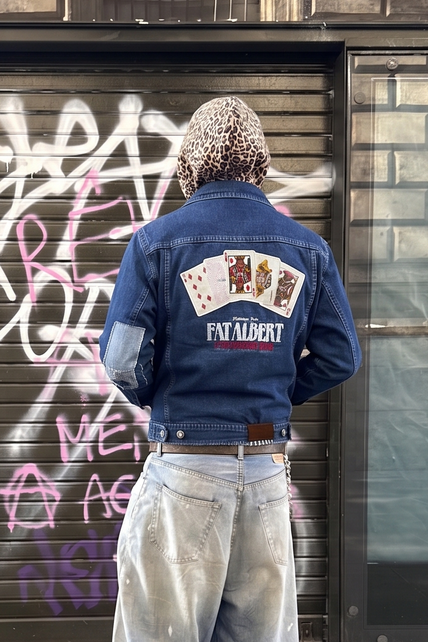 1990 Vintage Fubu Platinum x Fat Albert Junkyard Gang Jacket (S)