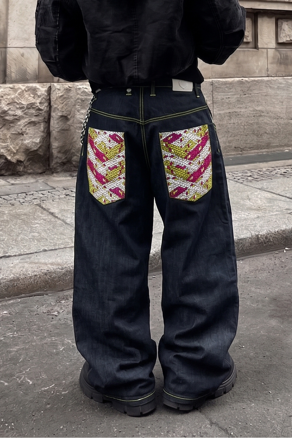 2000 Vintage Live Mechanics Embroidered Baggy Jean (36/38)