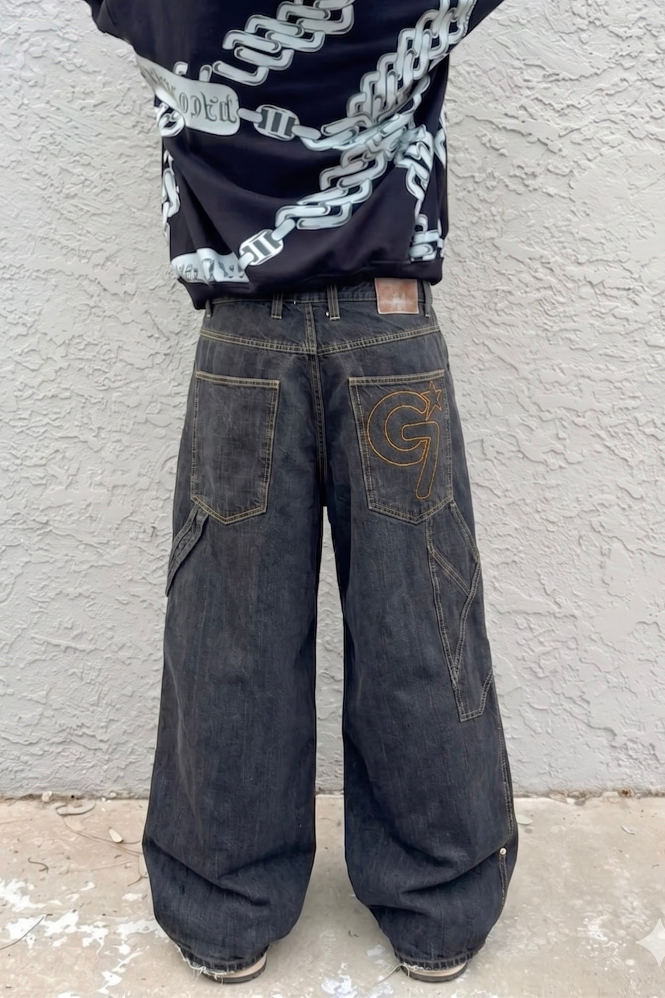 2000 Vintage Gear Seven Embroidered Baggy Jean (34)