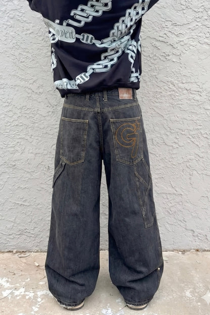 2000 Vintage Gear Seven Embroidered Baggy Jean (34)