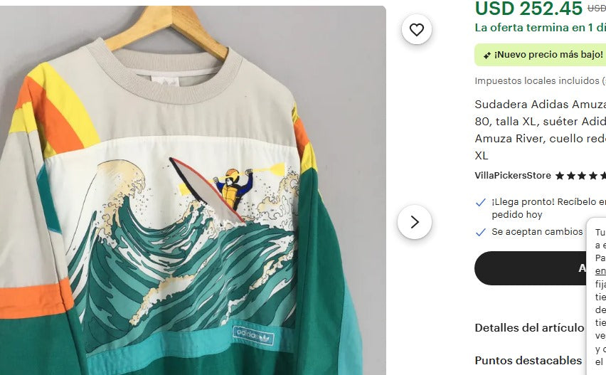 1980 Adidas Vintage Mac Miller Amuza River Crewneck (M/L)