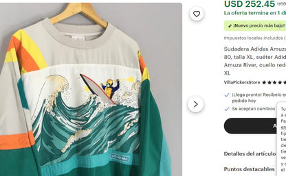 1980 Adidas Vintage Mac Miller Amuza River Crewneck (M/L)