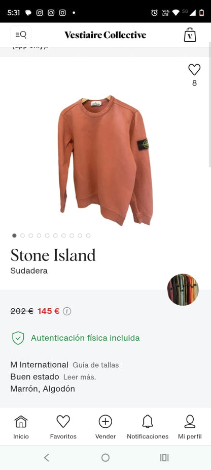 Vintage Stone Island Washed Salmon Crewneck (L/XL)