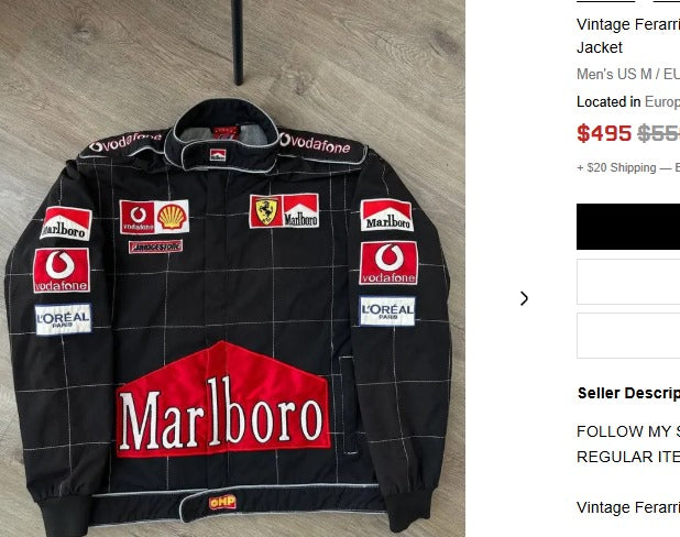 1990 Vintage Marlboro Racing Jacket (L/XL)
