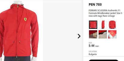 2010 Ferrari Oficial Licensed Racing Jacket (M/L)