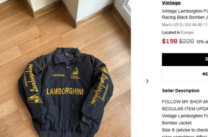2000 Vintage Lamborghini Racing Jacket (L/XL)