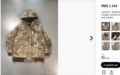 Vintage Carhartt J221 Realtree Camo Active Jacket (L/XL)