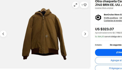 Vintage Carhartt J130 Hamilton Brown Duck Active Jacket (M/L)