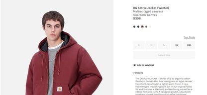 Vintage Carhartt Malbec Duck Active Jacket (L)