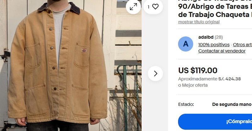 Vintage Dickies Duck Michigan Chore Coat (L/XL)