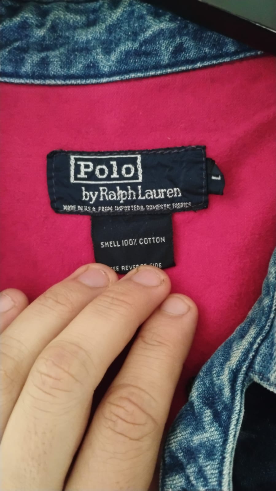 1980 Vintage Polo Ralph Lauren Denim Harrington Jacket (S/M)