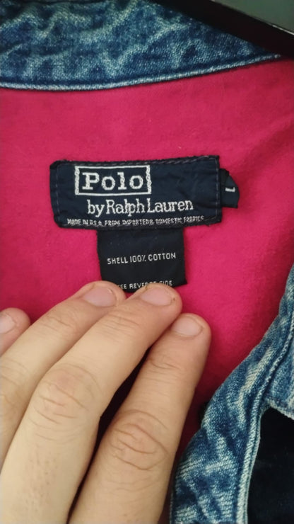 1980 Vintage Polo Ralph Lauren Denim Harrington Jacket (S/M)