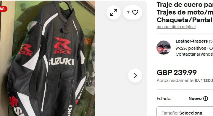 2000 Vintage Suzuki Racing Ahead Leather Moto Jacket (M/L)