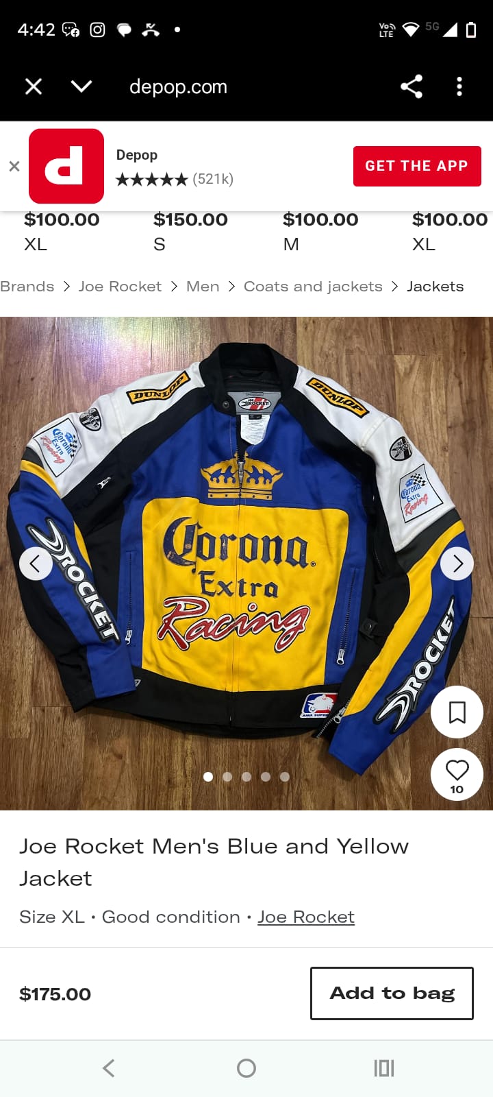 Vintage Joe Rocket Suzuki x Corona Moto Jacket (M/L)