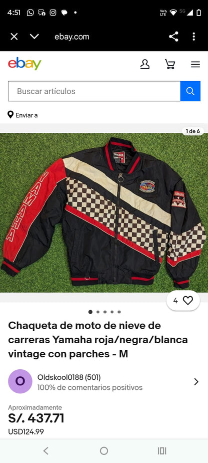 1990 Vintage Yamaha Sportswear Racing Jacket (L/XL)
