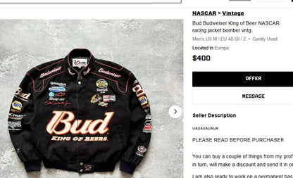 2004 Chase x Jeff Hamilton Dale Earnhardt Leather Racing Jacket (L/XL)