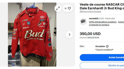 2000 Vintage Chase Nascar Budweiser Dale Earnhardt Jr Racing Jacket (L)