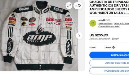 2008 Vintage Chase National Guard Dale Jr Nascar Racing Jacket (XL)