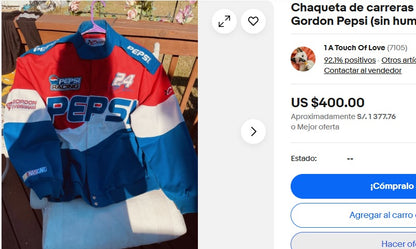 2004 Vintage Jeff Gordon Limited Edition Pepsi Racing Jacket (M/L)
