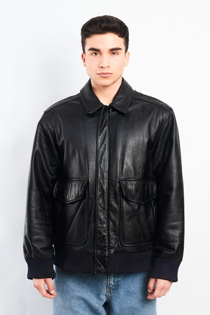 2000 Vintage A-2 Leather Flight Jacket (L)