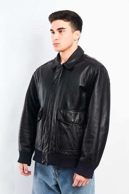 2000 Vintage A-2 Leather Flight Jacket (L)