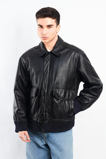 2000 Vintage A-2 Leather Flight Jacket (L)