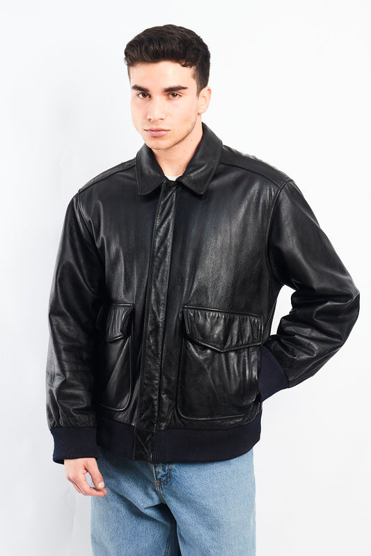 2000 Vintage A-2 Leather Flight Jacket (L)