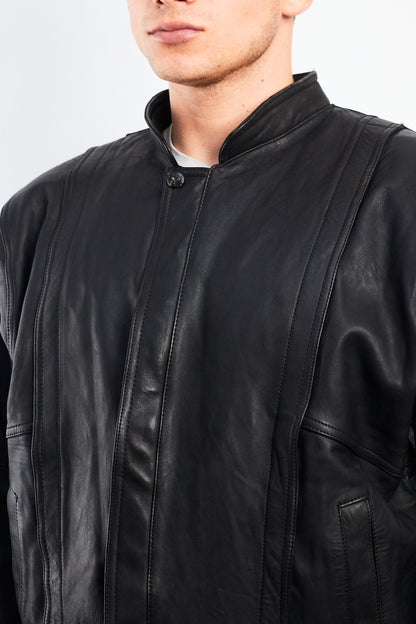 1990 Vintage Cowhide Leather Bomber Jacket (S/M)