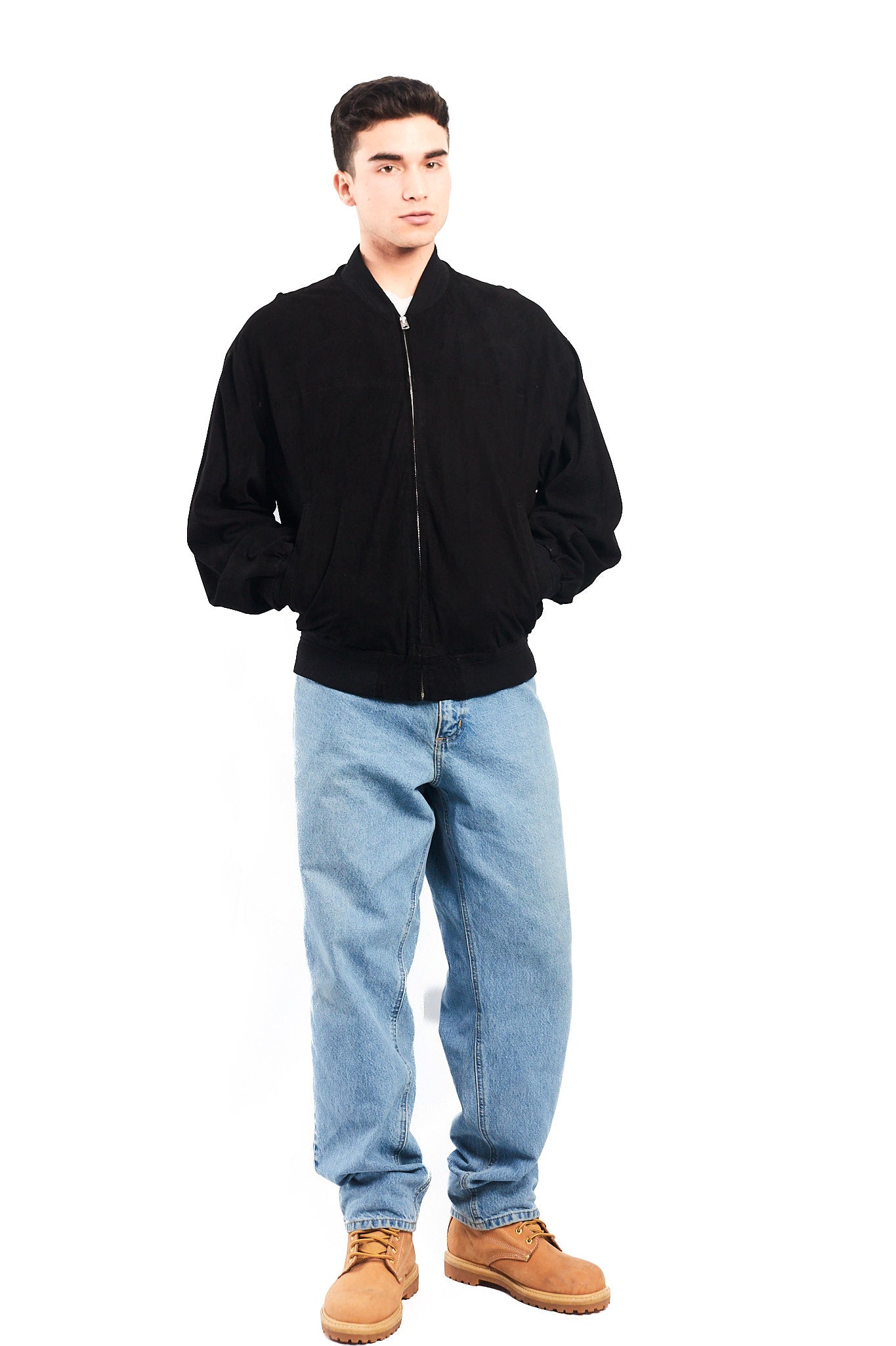 2010 Renzo Costa Leather Bomber Jacket (L/XL)