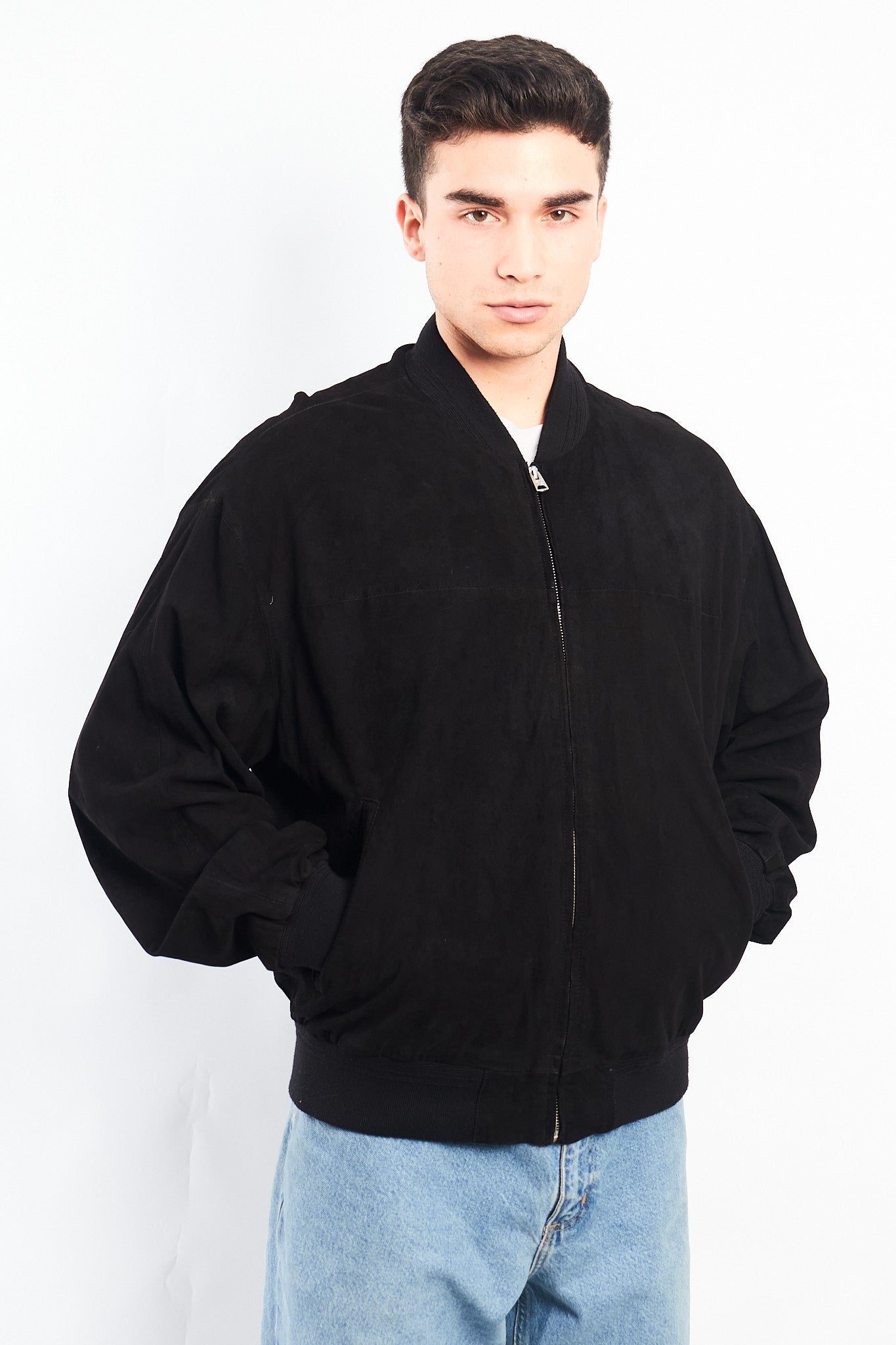 2010 Renzo Costa Leather Bomber Jacket (L/XL)