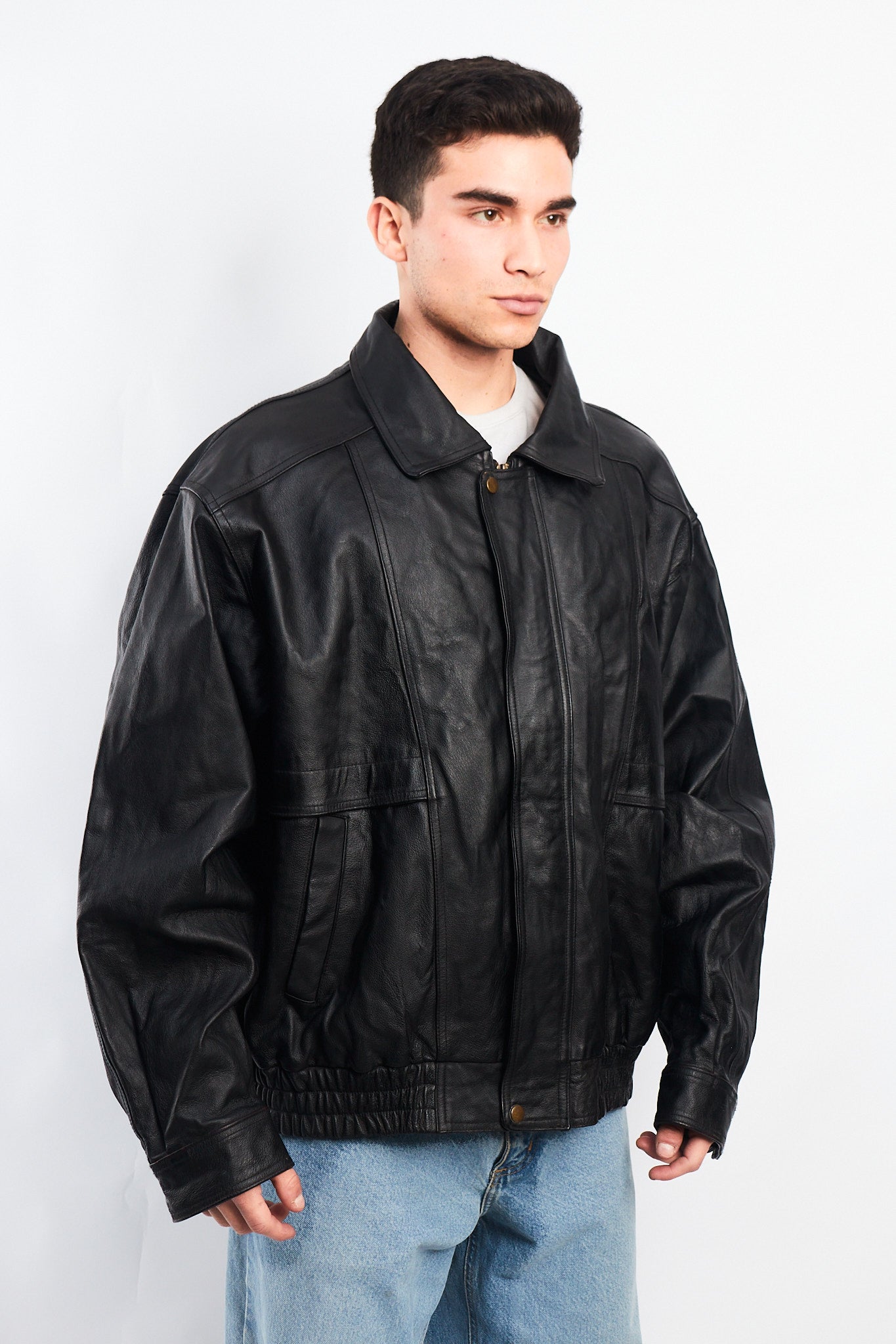 1990 Charles Klein Vintage Leather Bomber Jacket (XL)
