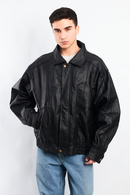 1990 Charles Klein Vintage Leather Bomber Jacket (XL)