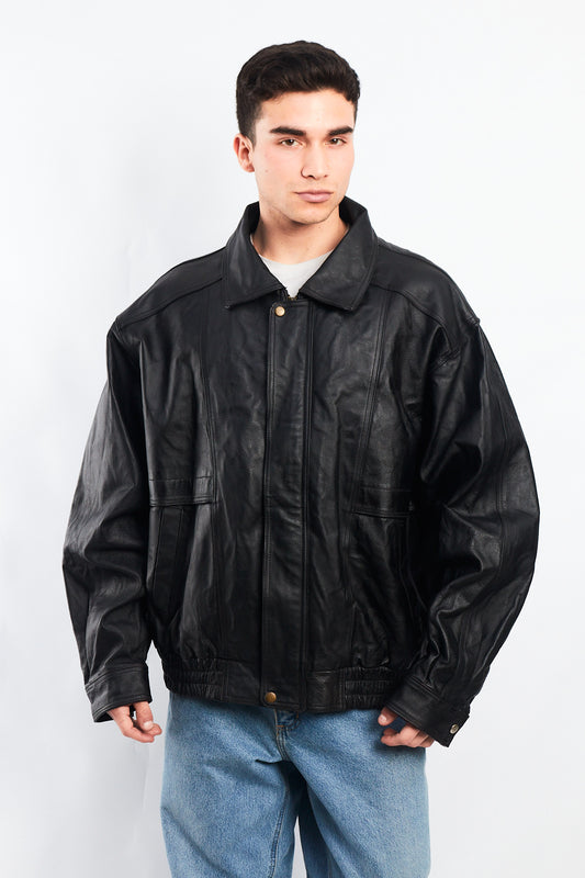 1990 Charles Klein Vintage Leather Bomber Jacket (XL)