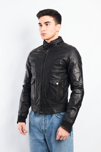 Vintage Dolce y Gabbana Leather Moto Jacket (S)