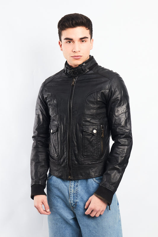 Vintage Dolce y Gabbana Leather Moto Jacket (S)