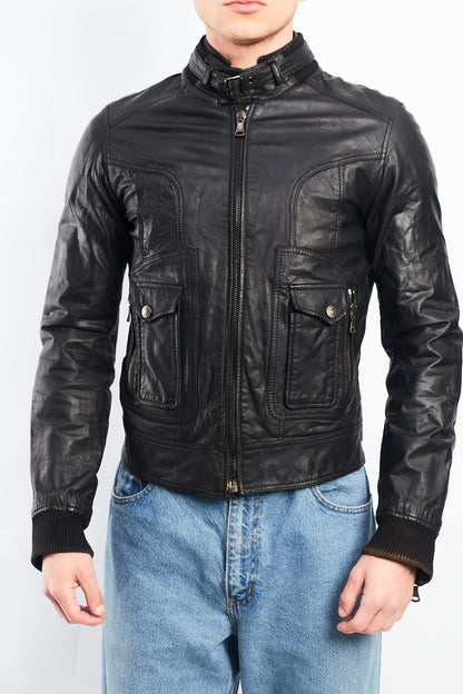 Vintage Dolce y Gabbana Leather Moto Jacket (S)