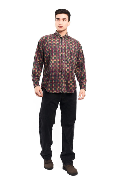 1990 Yve Saint Laurent Pour Homme Colorblock Shirt (M/L)