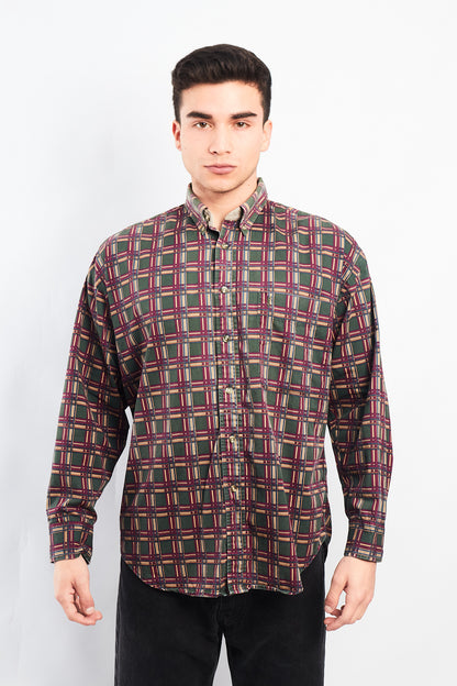 1990 Yve Saint Laurent Pour Homme Colorblock Shirt (M/L)